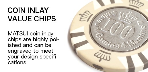 Coin inlay value chips